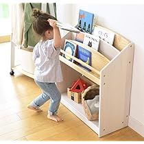 絵本 ラック 子供用 収納 スリム　本　本棚 Amazon.co.jp: 北欧 本棚 スリム 絵本ラック おしゃれ 絵本棚 おもちゃ