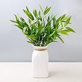 Yiliyajia Atificial Plants Green leaves Artificial Shrubs Indoor Outside Home Garden Office Verandah