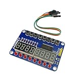 KKHMF TM1638 8ビット LED デジタル チューブ 8キー ディスプレイ ボタン 電子モジュール AVR Arduino ARMに対応