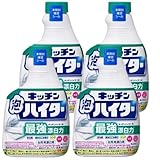 【まとめ買い】キッチン泡ハイター 最強漂白力 台所用漂白剤 詰め替え 400 ml 4個セット