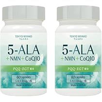 Amazon | 5-ALA＋NMN＋CoQ10サプリメント 60粒入り 1粒に5-ALAが50mg