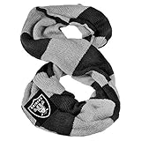NFL Oakland Raidersカラーブロックインフィニティスカーフ、ブラック