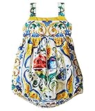 [ドルチェアンドガッバーナ] Dolce & Gabbana Kids ガールズ Escape Maiolica Bouquet One-Piece (Infant) ワンピース White Prin