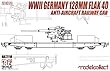 モデルコレクト 1/72 第二次世界大戦 ドイツ軍 128mm FlaK40高射砲 搭載貨車 プラモデル MODUA72118