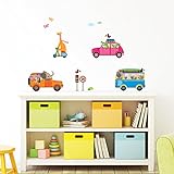 Decowall 動物輸送と車 動物 ウォール ステッカー デコ 幼稚園 保育園 子供部屋 DA-1710A