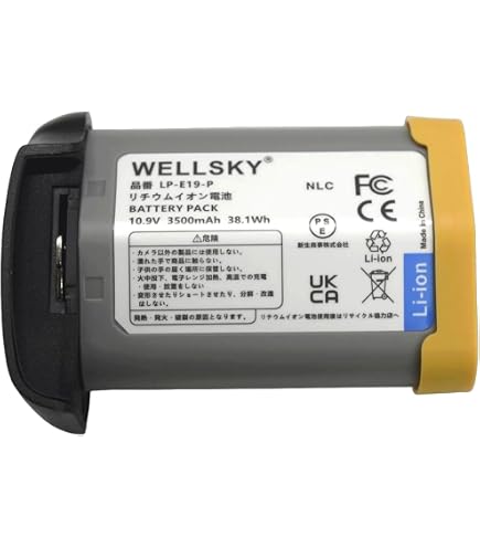 Amazon | WELLSKY LP-E4N LP-E4 互換バッテリー 端子保護カバー付き 残