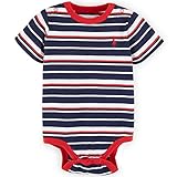 Ralph Lauren(ラルフローレン) ワンポイントボーダーロンパース(Navy)/ボディスーツ 12M(9-12ヶ月)[並行輸入品]