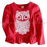 (オールドネイビー)OLD NAVY 立体プリント フクロウ長袖Tシャツ 110cm 【並行輸入品】