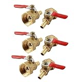 uxcell　レバーハンドルボール弁　　黄色い　ブラス