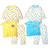 (サックス/80cm)ベビー服 男の子 パジャマ 長袖 アンパンマン 上下組 ボアベスト付き ニットキルト 後ろマチ 総柄 男児 ベビー