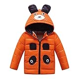 Kayiyasu カイヤス 子どもダウンコート キッズ ダウンジャケット フード付き ベビー 男女兼用 裏起毛 021-xzh-1711(130cm オレンジ )