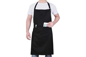 [deoway] エプロン 男女兼用エプロン 長さ調整タイプ エプロン レディース エプロン メンズ エプロン おしゃれ H型 カフェエプロン ガーデンエプロン ポケット付き シワになりにくい 調節可能カフェ風 防水エプロン