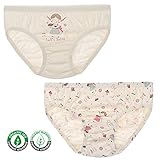 【あるこんたるこん】 オーガニックコットン ベビー キッズ ジュニア パンツ ラブリー 女の子 ショーツ ２枚セット (130)
