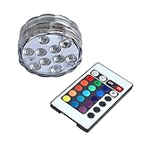 BOBORA　LED水中ライト リモートコントロール 七彩　ロープライト 防水電子LEDキャンドルライト 電池式 花瓶LEDライト　金魚鉢 水族館　水槽飾り