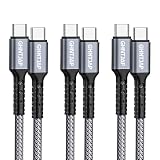 GHNTJAP USB C to USB C ケーブ ル 0.5M 【3本セット】 タイプc ケーブル PD対応 60W急速充電 高速データ転送 Type C to Type C ケーブル iPhone15/iPad/Galaxy/Pixel等対応