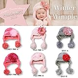 JAMIE RAE HATS Winter Winmple ニットキャップ　ニット帽 可愛い ポンポン 女の子 ベビー　キッズ 子供 冬 (3-12M(3～12ヶ月児サイズ）, CANDY PINK-