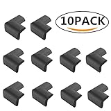 幸せな コーナークッション 角 衝撃吸収 ケガ防止 弾力抜群 L字 机・テーブル・イスなどの家具に適用 コーナーガード 赤ちゃん・年寄りの方をケア 両面テープ付き 違和感なし 10個 全14色 (黒色