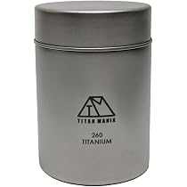 Amazon | TITAN MANIA(チタンマニア) キャニスター 茶筒 チタン製 軽量