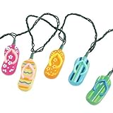 Flip Flop Beach Themed Summer Indoor/Outdoor Party Light Set by BigKitchen