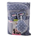 Minene Pushchair Liner and Strap Set (Blue Stars) by Minene