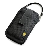 SONY ウォークマン WM1Z ／ WM1A 専用 縦型 キャリング ケース ／ Type-A ＜ 帆布 の バッグ 用 ストラップ 付属 タイプ ＞ (バリスティック ナイロン 製) ブラック