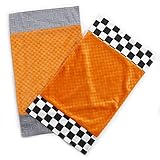 One Grace Place Teyo's Tires Burp Cloth, Black, White, Grey, Orange by One Grace Place [並行輸入品]