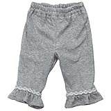 《秋冬春対応》(日本製) Pample Mousse(パンプルムース) 40/40接結天竺7分丈パンツ 80cm/GY NO.DP-73308