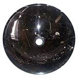 Night Snow Round Bowl Stone Bathroom Wash Basin 430x430x135mm & Push Waste B0012
