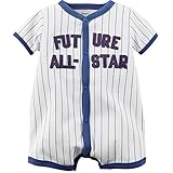 カーターズ（Carter's）2016年春夏新作 男の子用FUTURE ALL-STAR青ストライプお出かけ用半袖クリーパー (12months(72-7... [並行輸入品]