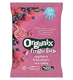 Organix Finger Foods Organic Raspberry & Blueberry Rice Cakes 7+ Months Stage 2 50g (Pack of 2) - Or
