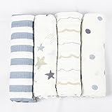 Aden+Anais エイデンアンドアネイ おくるみ 4枚 セット swaddling wrap(カラー：22/rock star)【並行輸入品】