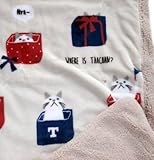 ひざ掛け ハーフケット ひざかけ 裏ボア ブランケット 肩掛け　ウオームケット　ショルダーケット　ベビーカー　暖か掛け物　オムツ替えシート　内祝い　出産祝い　ギフト　ベビー (コーヒーカップにネコ)