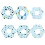 【6枚セット】赤ちゃん　よだれかけ　食事用 スタイ　360度回転可能　柔らかい　純綿100％　 ベビーエプロン