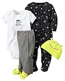 カーターズ Carter's ご出産祝いに カバーオール 長袖 足つき 豪華4点 ギフトセット 4-Piece Babysoft Take-Me-Home Set NB (50-55cm) [並行輸入