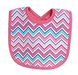 Stephan Baby Chevron Stripe Bib, Pink, 6-12 Months by Stephan Baby [並行輸入品]