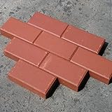 清家石材 普通型 レンガ トマトレッド 8個セット