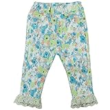 SCHNEE(スネー) 花柄ストレッチツイル七分パンツ 100cm /【07】グリーン NO.F-653475