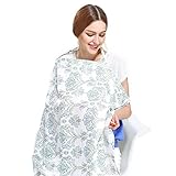 授乳ケープ Hoshiki 授乳ポンチョ 調節可能 授乳中の目隠し 赤ちゃんの顔が確認できる 通気性抜群 大判 ワイヤー入り 大きめサイズ コットン生地　収納袋付き 360°安心 育児用品 ベビー用品