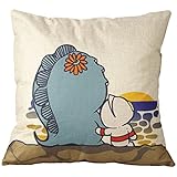 ウルトラマンと怪獣カトゥーン風クッションカバー綿 麻 製 お部屋インテリア 選べる 柄 (3)