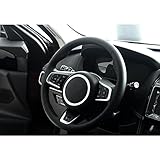 Yutner - Car Styling Steering Wheel Cover Trim Interior Chrome Decor Ring Sticker For Jaguar XF XE F