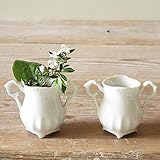 2個セット NewOldStock 花器 つまようじ立て 2個 レトロ 白磁 陶器 レトロ アンティーク
