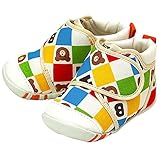 ｎホットビスケッツ マルチチェック＆ドット ファーストベビーシューズ 12.5cm マルチ（87）
