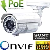 USG 2MP 1080P IP PoE Network Bullet Security Camera * SONY Sensor, 2.8-12mm Varifocal Lens, 72x IR L