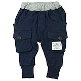 《H28年秋冬物》 nico hrat(ニコフラート) 製品洗い加工済み 30/10綿裏毛カーゴロングパンツ 110cm /NV NO.B-261061