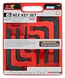 パフォーマンスツールスクリューExtractorセット 6pc Piece Jumbo Hex Key Metric Set W1938
