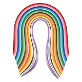 PATIKIL 500個 クイリングストリップペーパー 1/8" (3 mm) 54cm 折り紙ペーパー クイリングストリップ アート DIY ハンドクラフト 50色