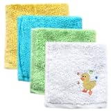 Luvable Friends Super-Soft Washcloths, Yellow Duck by Luvable Friends