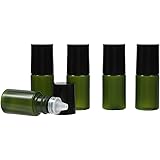 自然化粧品研究所 ミニボトル容器 化粧品容器 5ml グリーン 5個セット