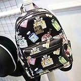 (ガラーボ) GALARVO リュックサック 大容量 おしゃれ レディース リュック 柄 花柄 香水瓶 蝶 オシャレ デザイン (香水瓶)