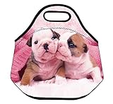 Niyatree Insulated Neoprene Lunch Bag Tote Handbag Snack Bag lunchbox Food Container - Dog [並行輸入品]
